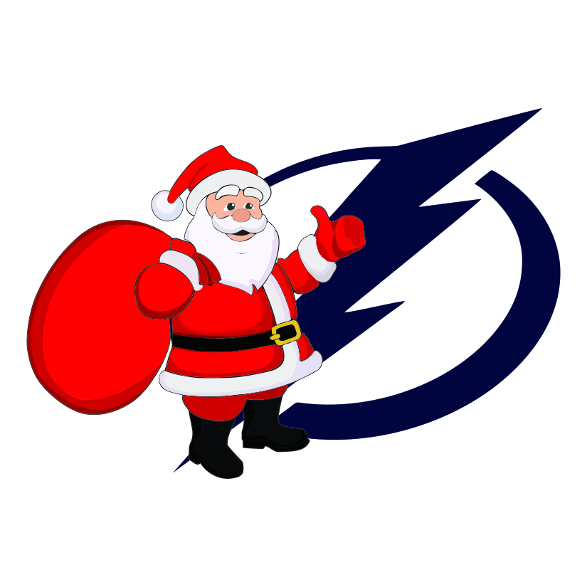 Tampa Bay Lightning Santa Claus Logo vinyl decal